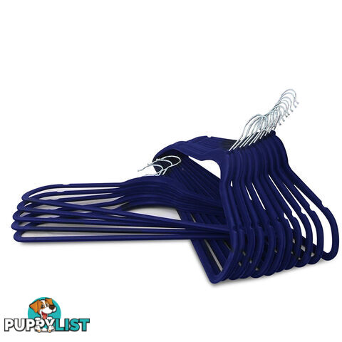 Set of 100 Slim Navy Velvet Hangers