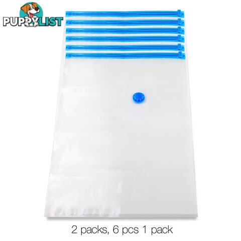 Set of 12 Vacuum Storage Bags 80 x 120cm