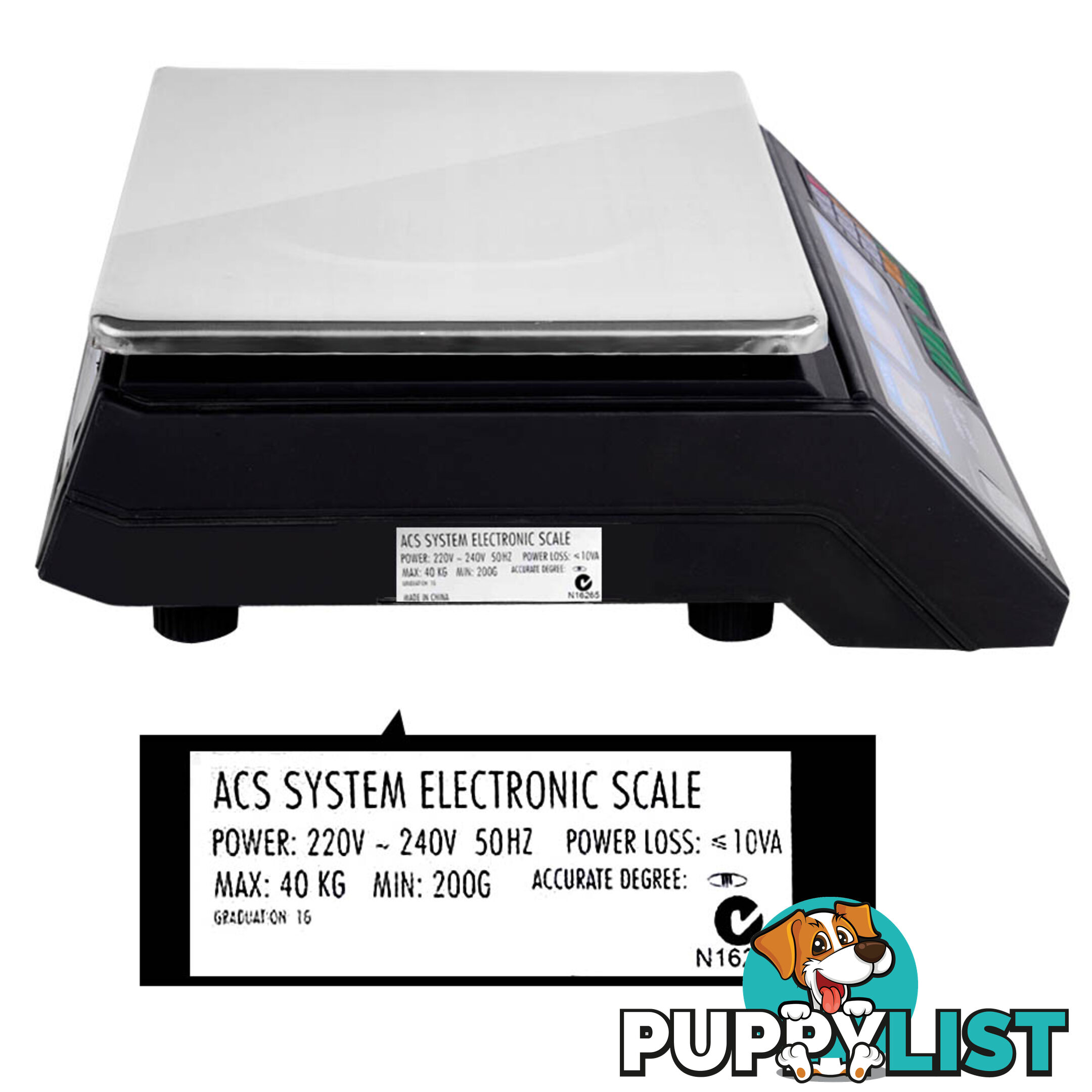 Kitchen Electronic Digital Scales 40kg  Black