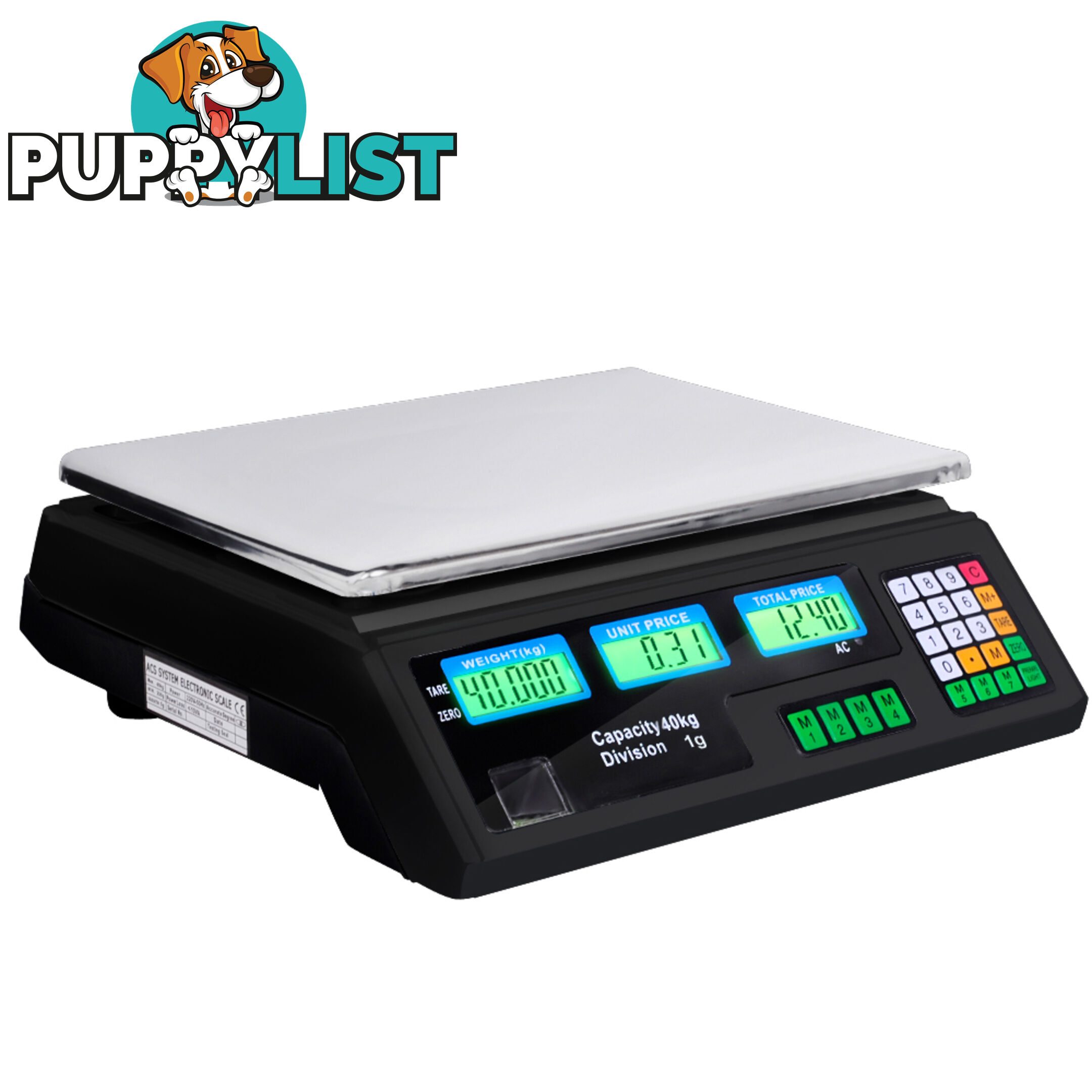 Kitchen Electronic Digital Scales 40kg  Black