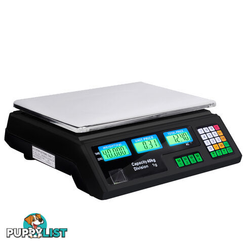 Kitchen Electronic Digital Scales 40kg  Black