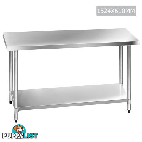 304 Stainless Steel Kitchen Work Bench Table 1524mm