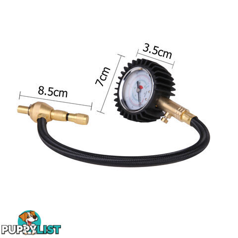 2-IN-1 Tyre Gauge & Deflator Black