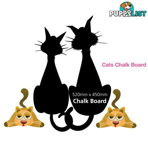 Funky Cats Chalk Black Board Kitchen Wall Stickers