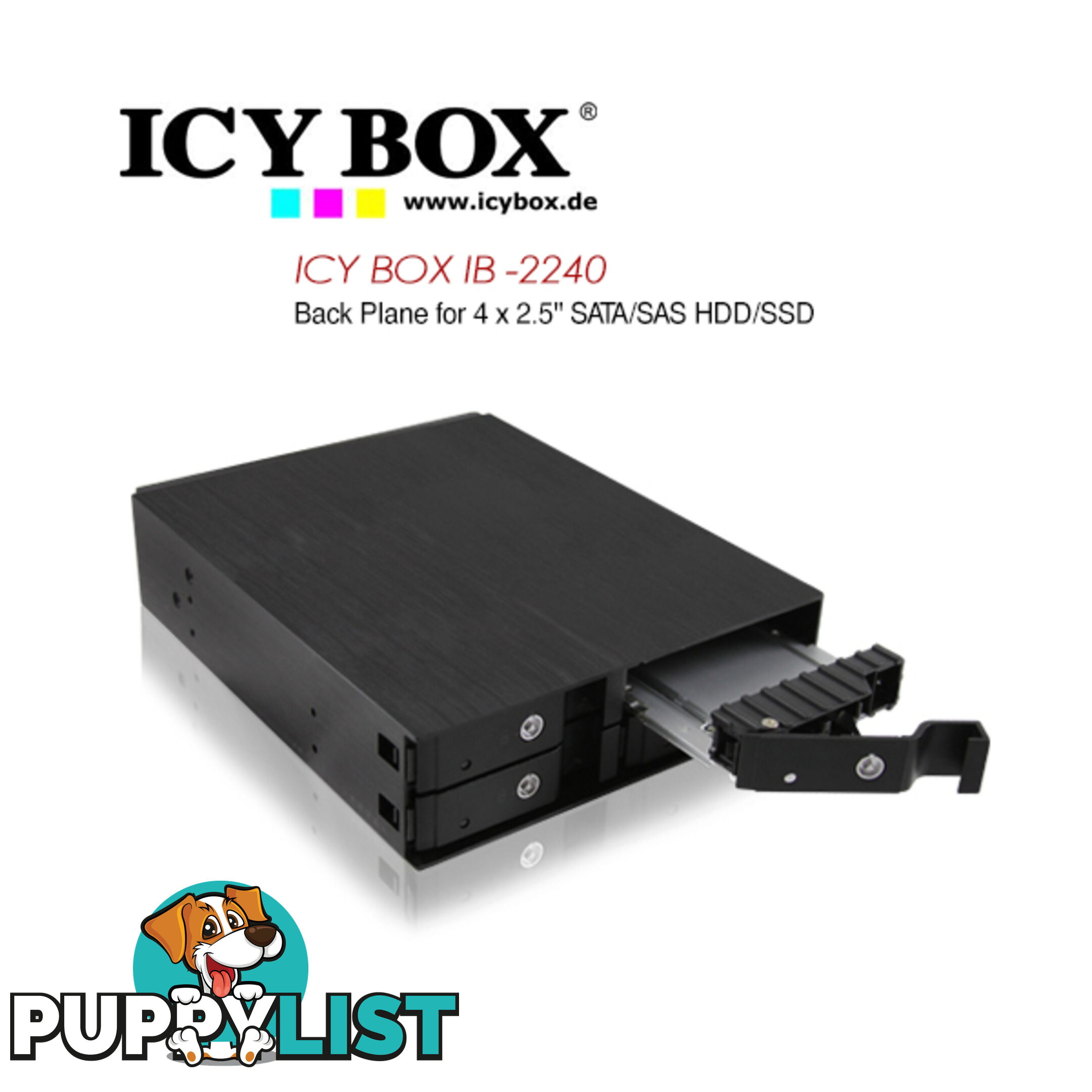 ICY BOX (IB -2240) Back Plane for 4 x 2.5 Inch SATA/SAS HDD/SSD