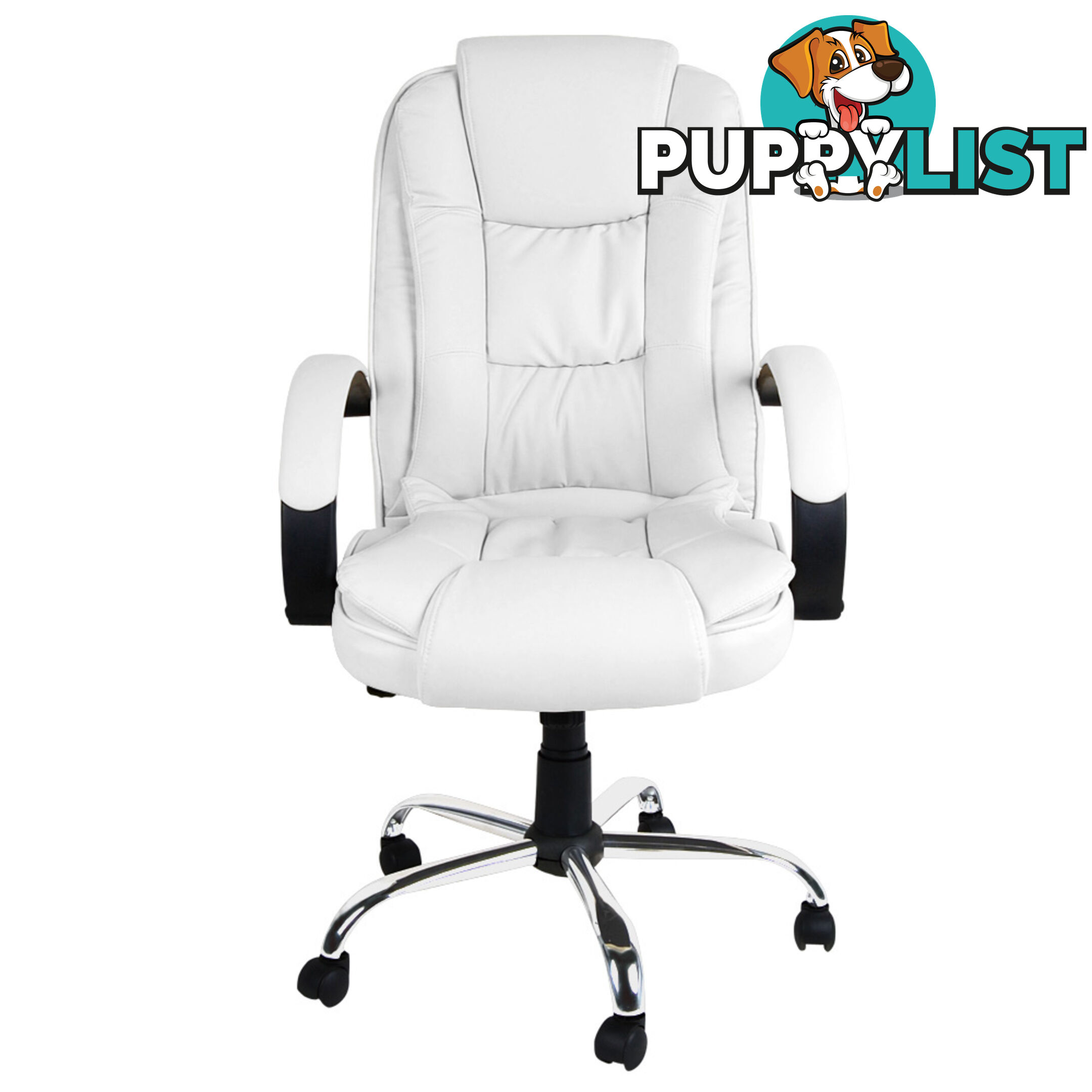 Executive PU Leather Office Computer Chair White