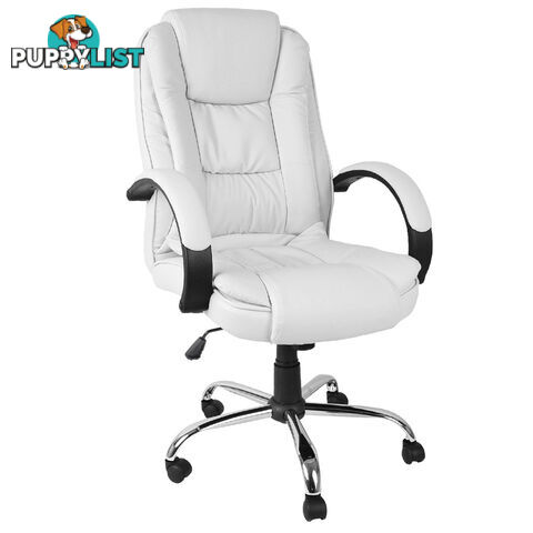 Executive PU Leather Office Computer Chair White