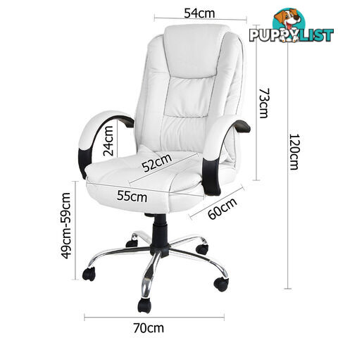 Executive PU Leather Office Computer Chair White