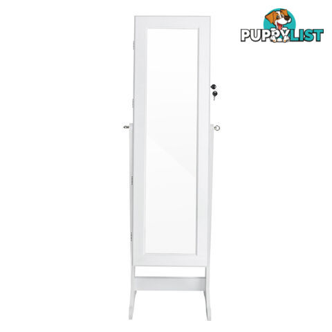 Mirror Jewellery Cabinet Storage 146cm White