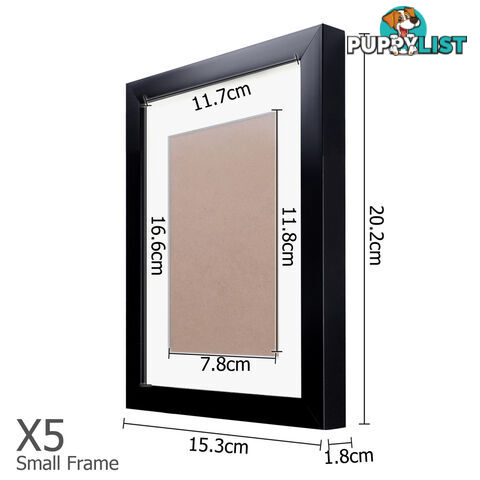 11 pcs Photo Frames Set Wall Black