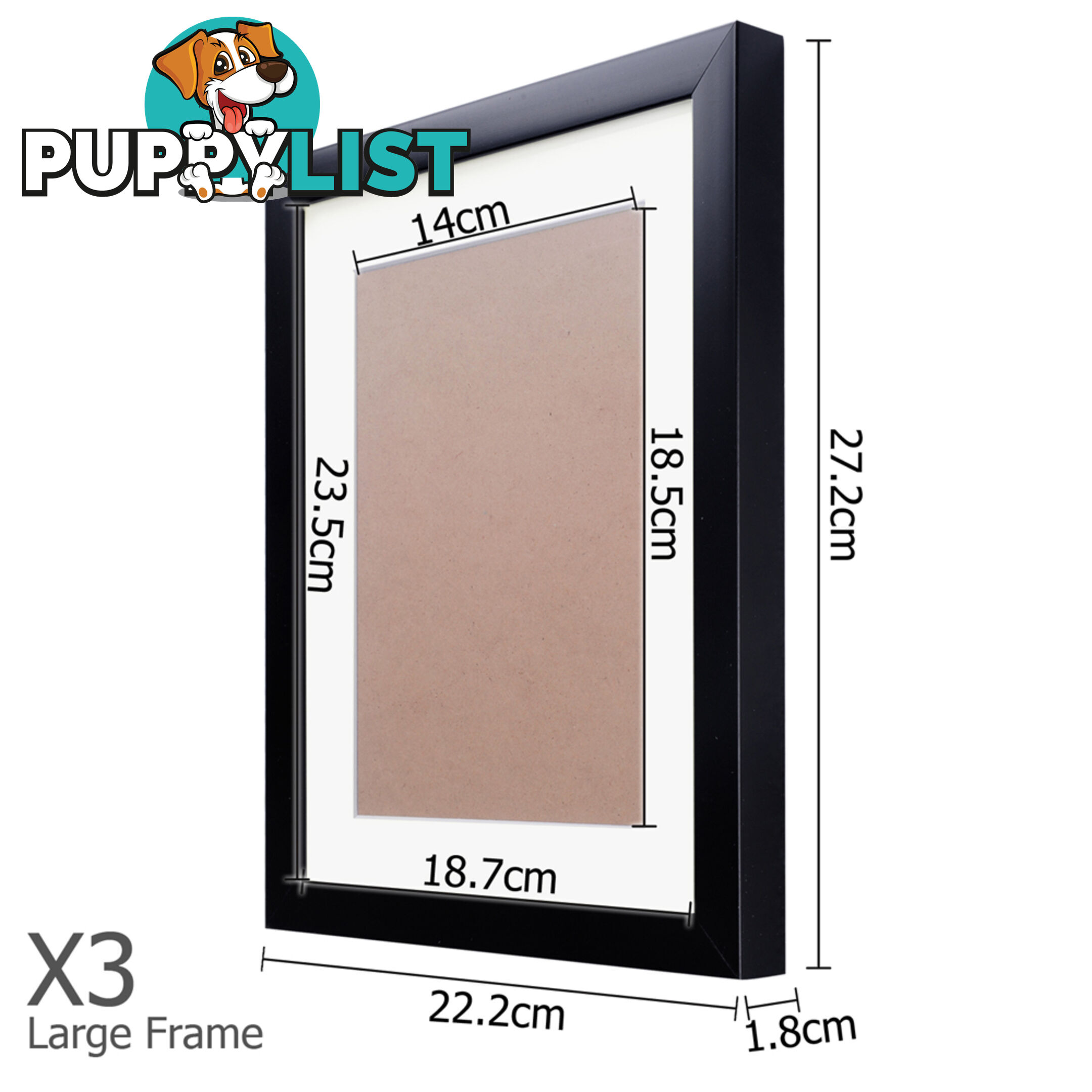 11 pcs Photo Frames Set Wall Black