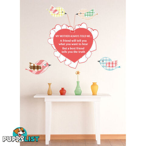 Medium Size My Mother Told Me Wall Sticker Quotes - Totally Movable