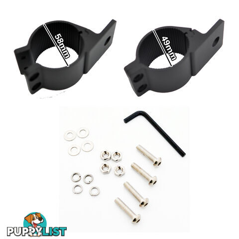 PAIR Bullbar Mounting Bracket Clamp FOR LIGHT BAR Rigid HID ARB MOUNT 49 54mm