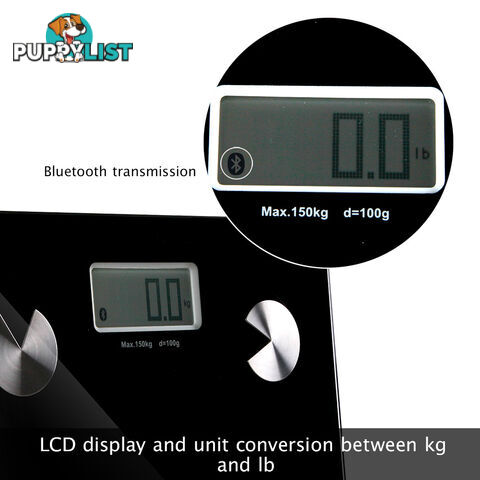 Digital Bathroom Scale w/ Wireless Bluetooth 150KG