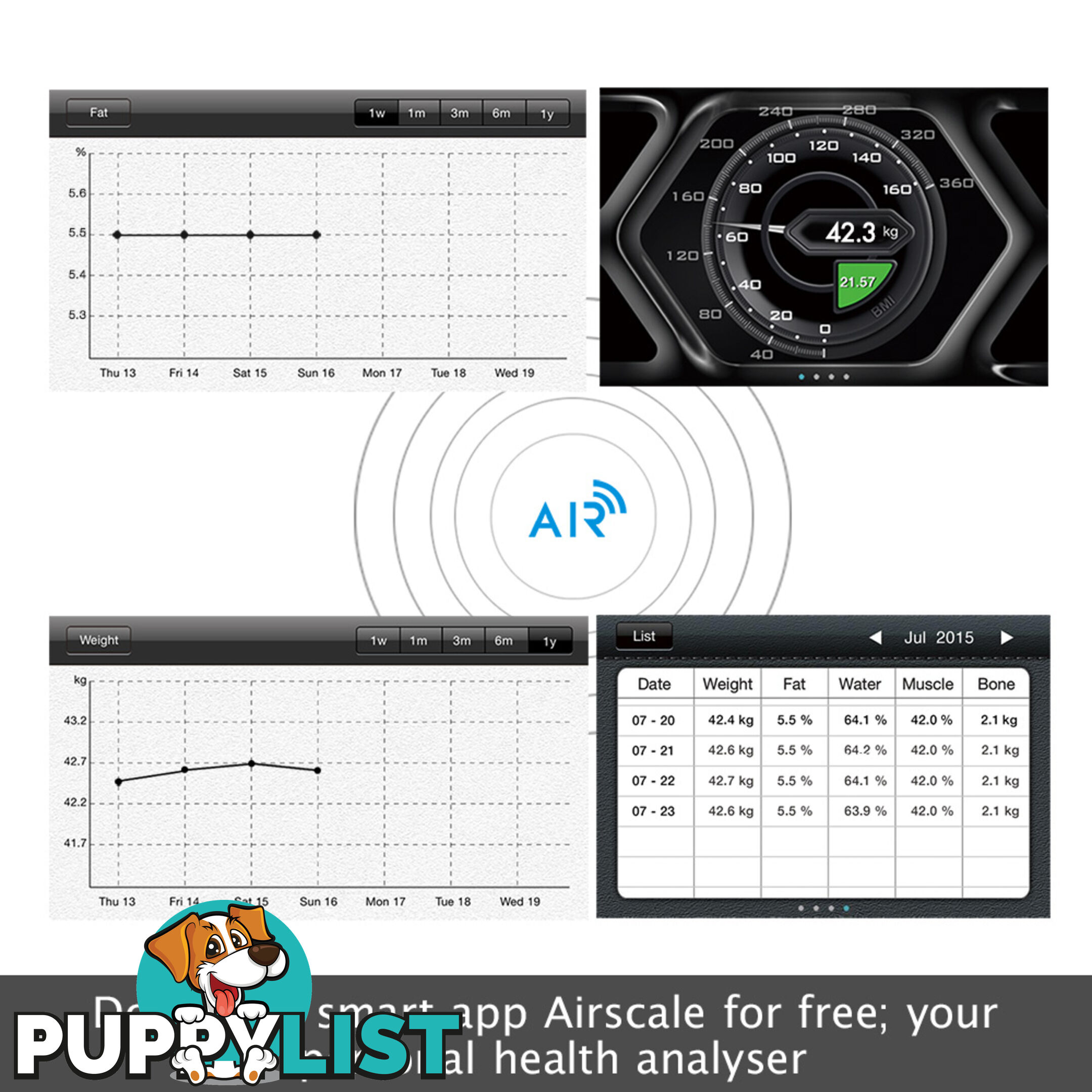 Digital Bathroom Scale w/ Wireless Bluetooth 150KG