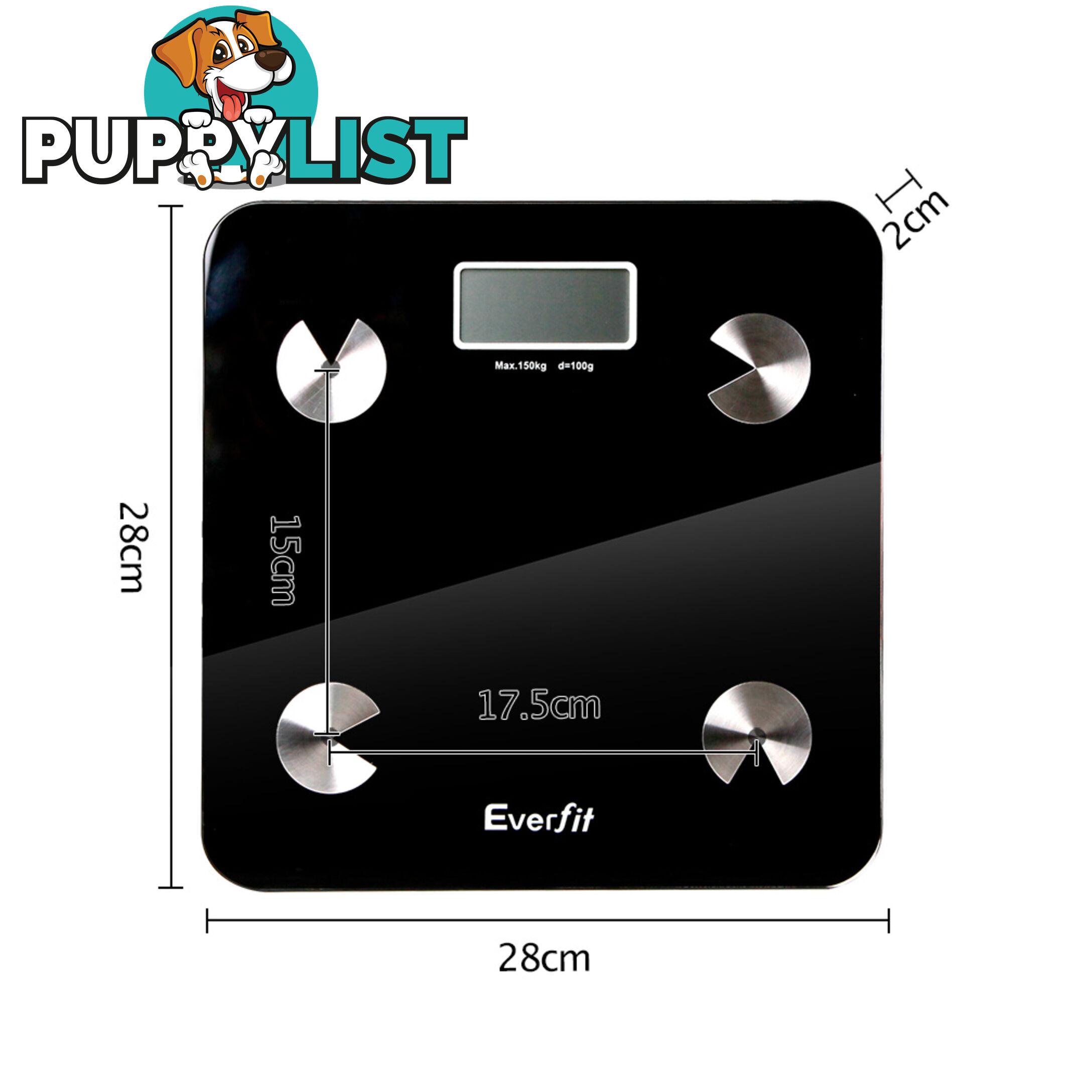 Digital Bathroom Scale w/ Wireless Bluetooth 150KG