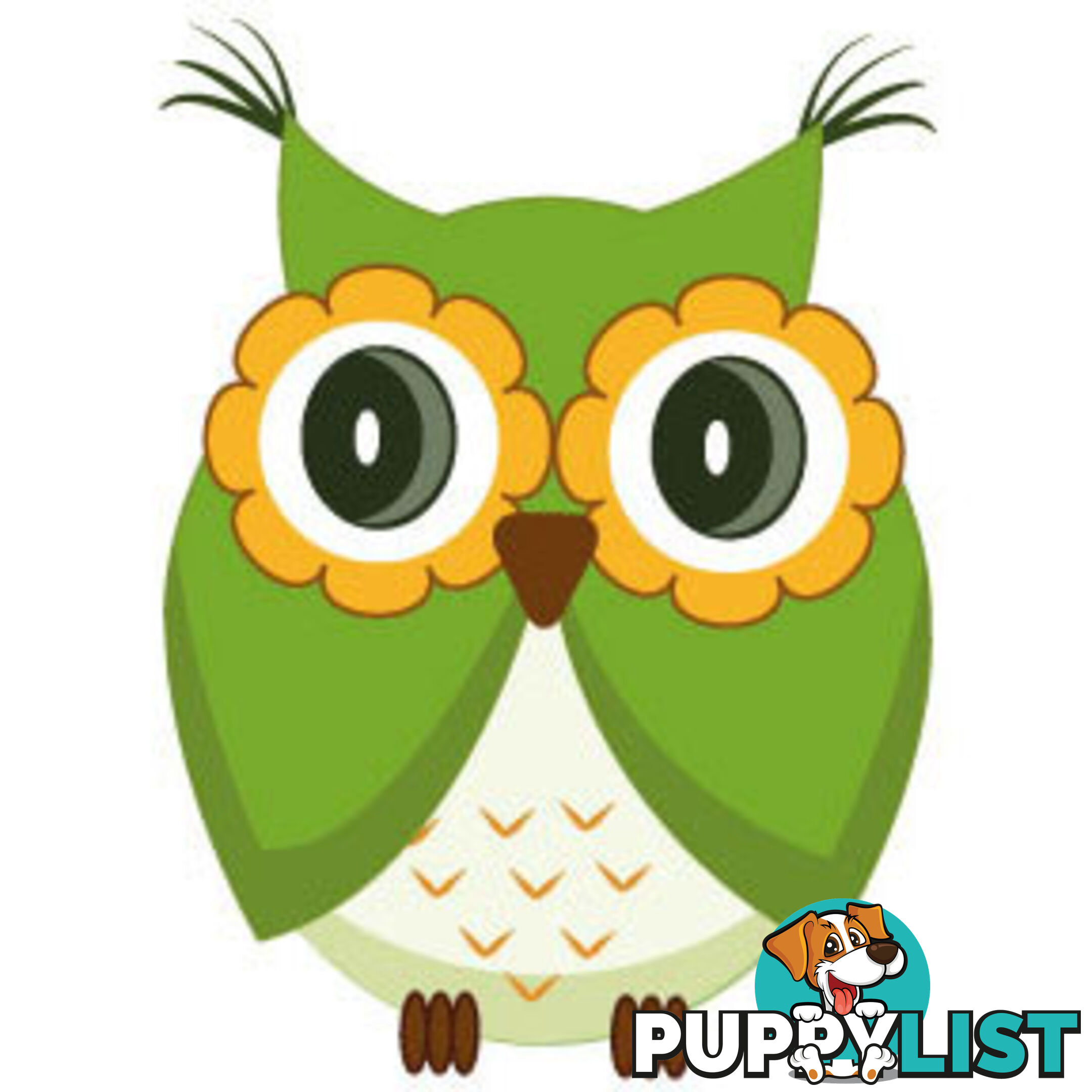 Cute green owl Wall Sticker - Totally Movable