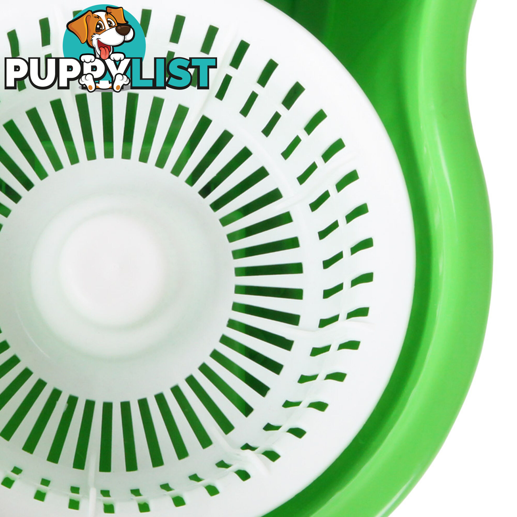 360 Degree Spinning Mop Microfibre Spin Dry Bucket with 2 Mop Heads - Green