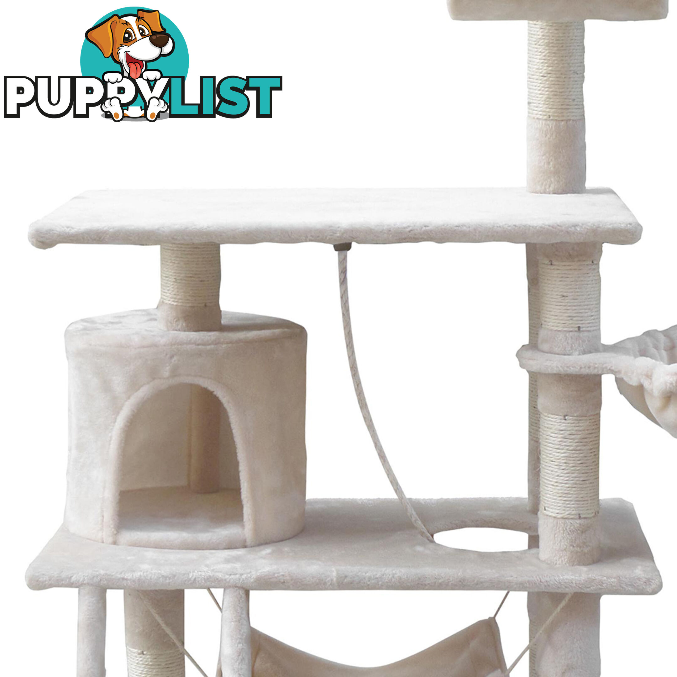 Cat Scratching Post  Tree House Condo 141cm Beige