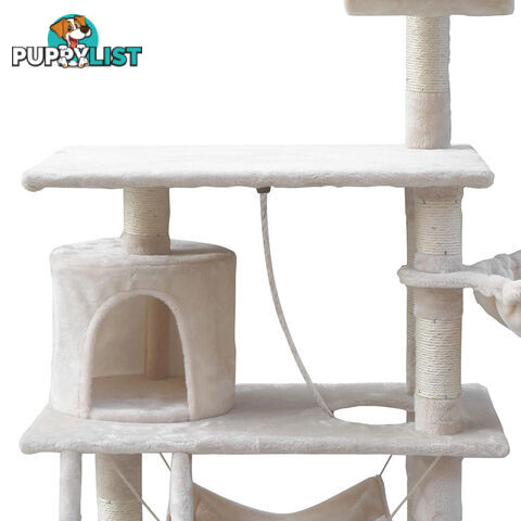 Cat Scratching Post  Tree House Condo 141cm Beige