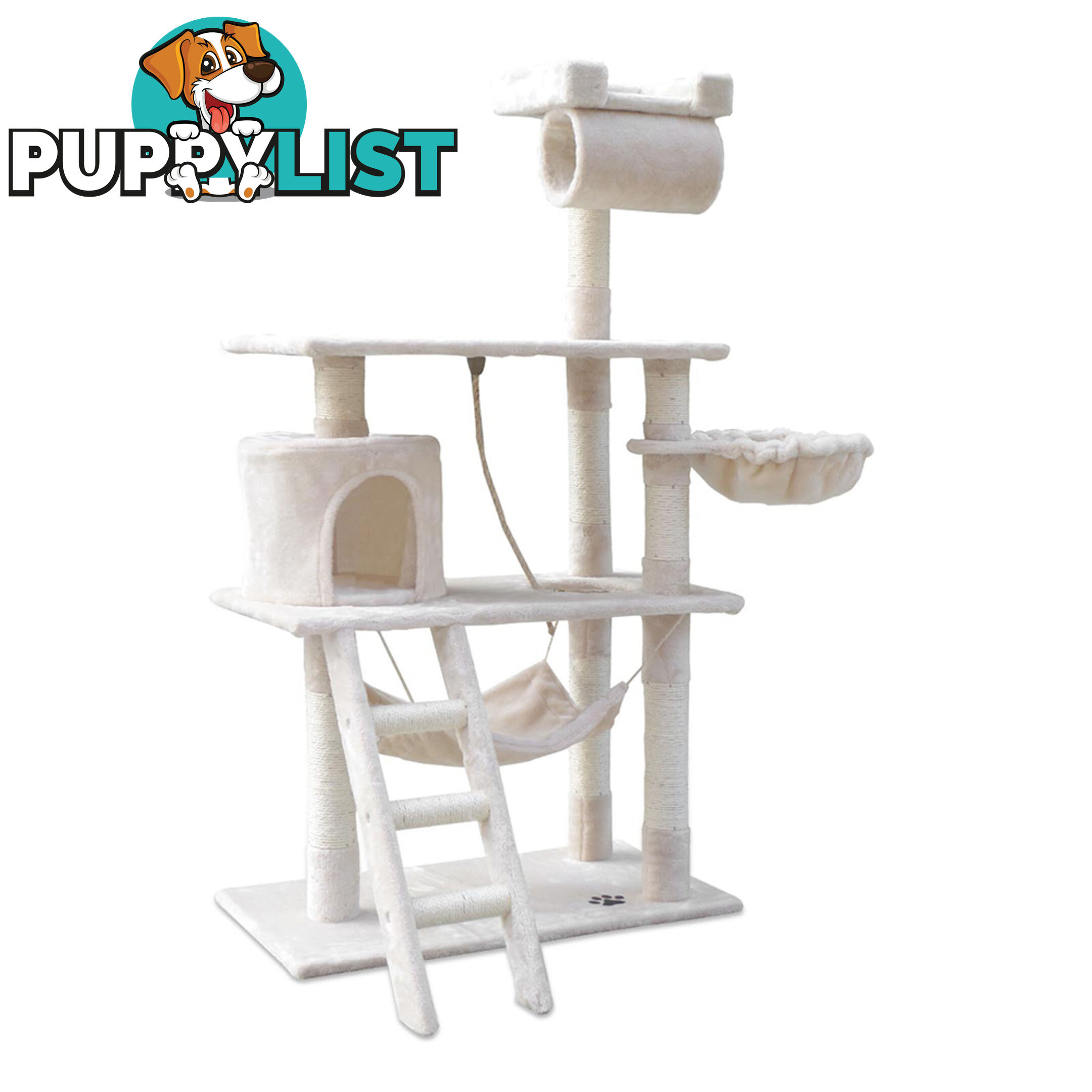 Cat Scratching Post  Tree House Condo 141cm Beige