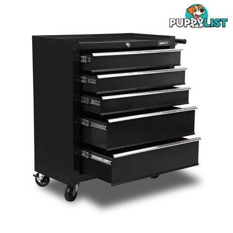 5 Drawers Roller Toolbox Cabinet  Black