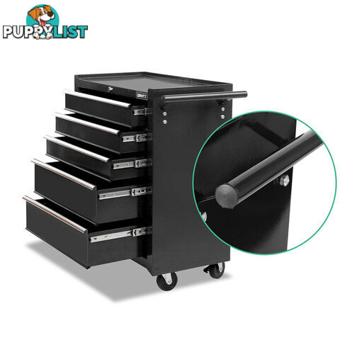 5 Drawers Roller Toolbox Cabinet  Black