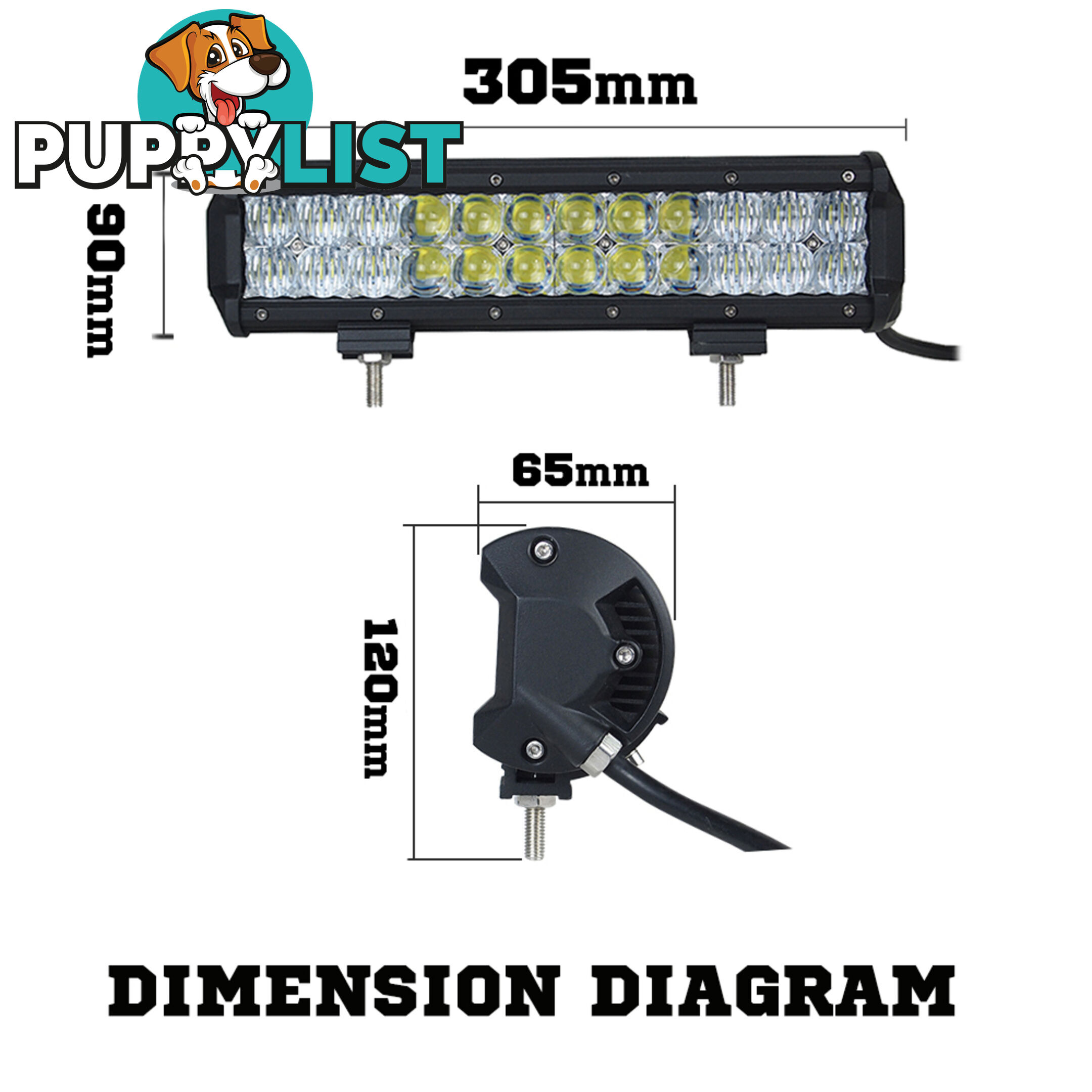 Osram 12inch 168W 5D Lens LED Light Bar Flood Spot Combo Work Lamp SUV ATV 4WD