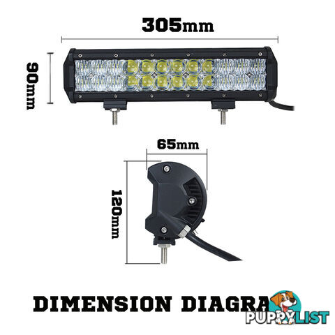 Osram 12inch 168W 5D Lens LED Light Bar Flood Spot Combo Work Lamp SUV ATV 4WD