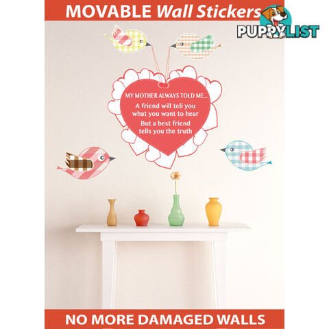 Extra Large Size My Mother Told Me Wall Sticker Quotes - Totally Movable