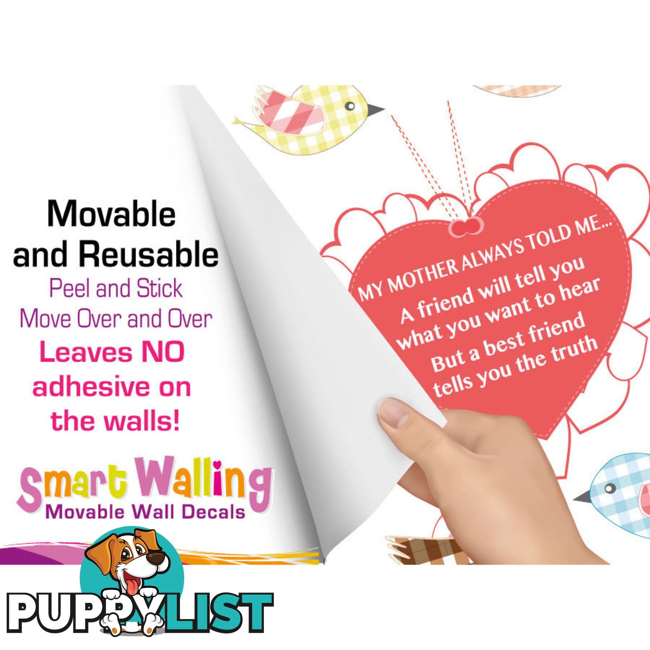 Extra Large Size My Mother Told Me Wall Sticker Quotes - Totally Movable