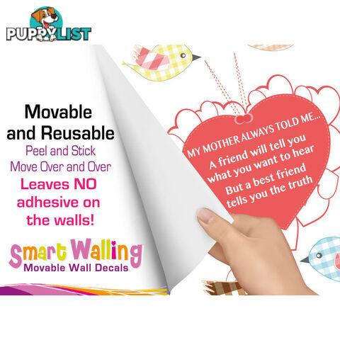 Extra Large Size My Mother Told Me Wall Sticker Quotes - Totally Movable