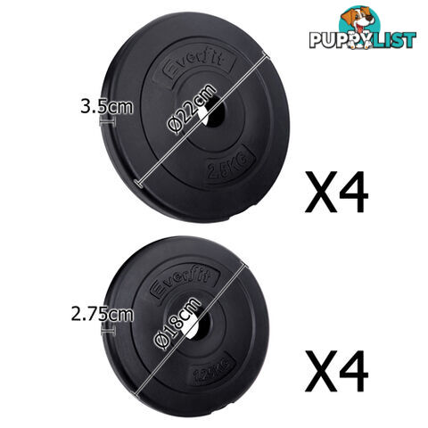 20kg Fitness Gym Exercise Dumbbell Set