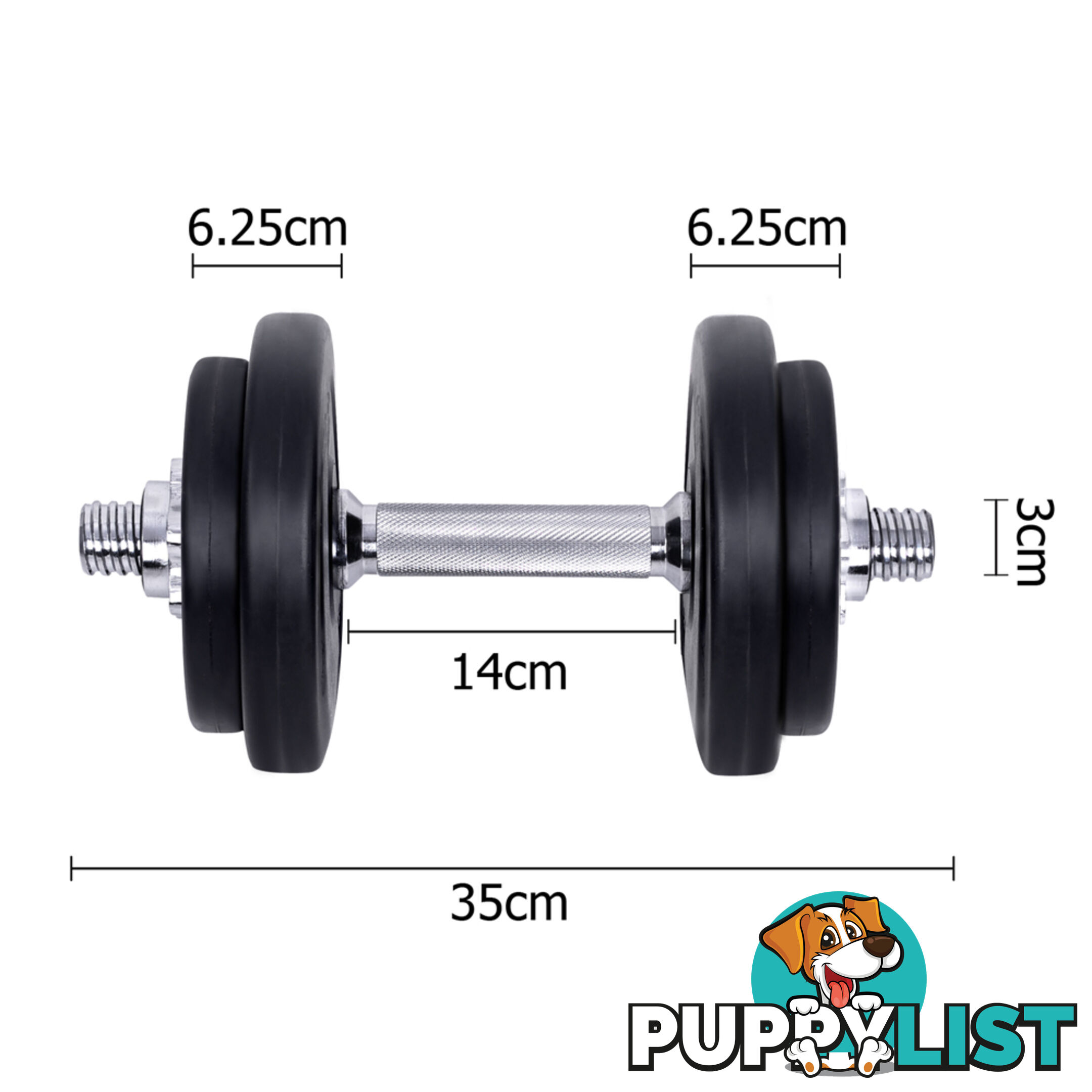 20kg Fitness Gym Exercise Dumbbell Set