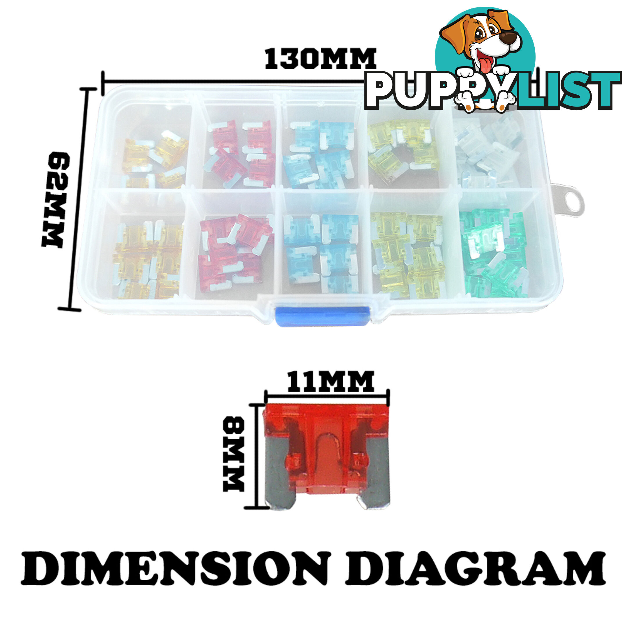 Blade Fuse Assortment Kit 60Pcs Auto Car APS ATT Boat 5A 10A 15A 20A 25A 30A