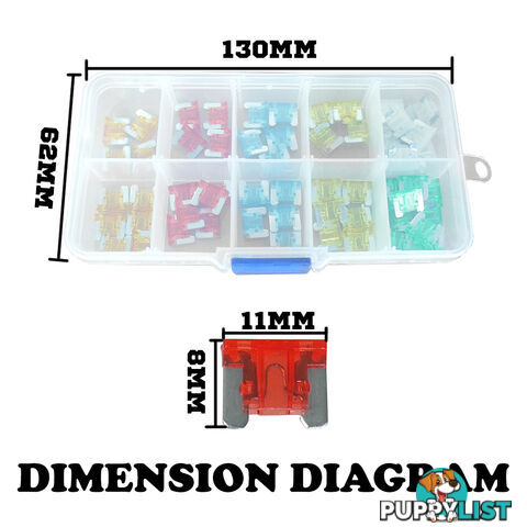 Blade Fuse Assortment Kit 60Pcs Auto Car APS ATT Boat 5A 10A 15A 20A 25A 30A