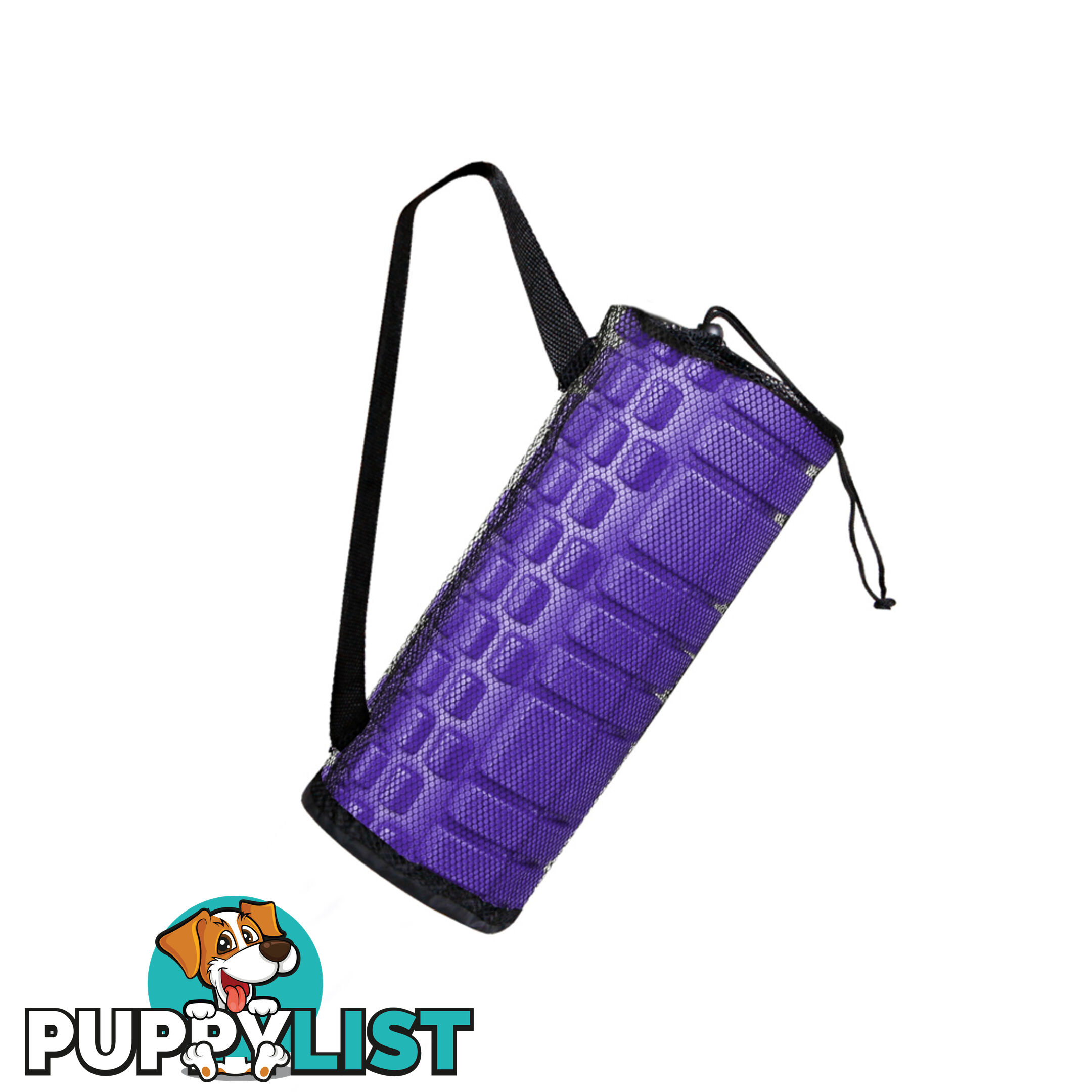 Yoga Gym Pilates EVA Grid Foam Roller Purple 33 x 14cm