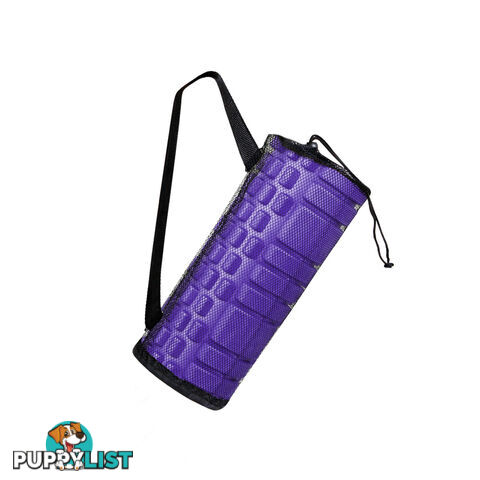 Yoga Gym Pilates EVA Grid Foam Roller Purple 33 x 14cm