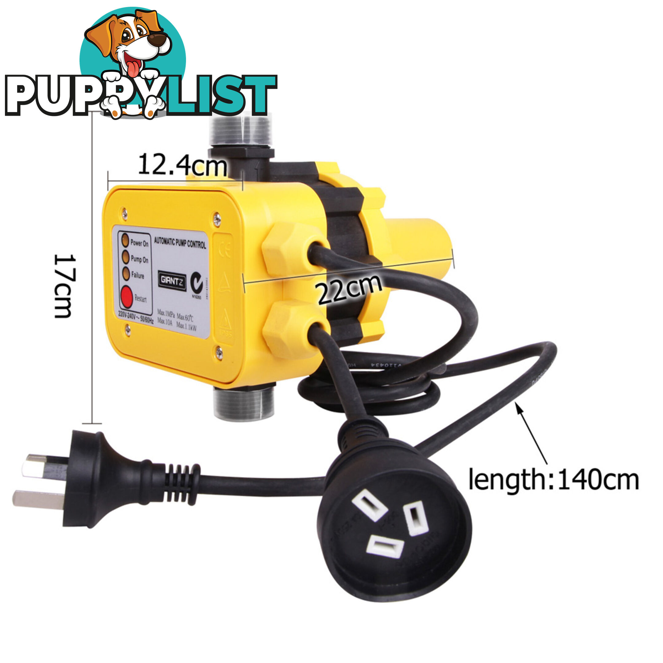 Automatic Pressure Controller Yellow