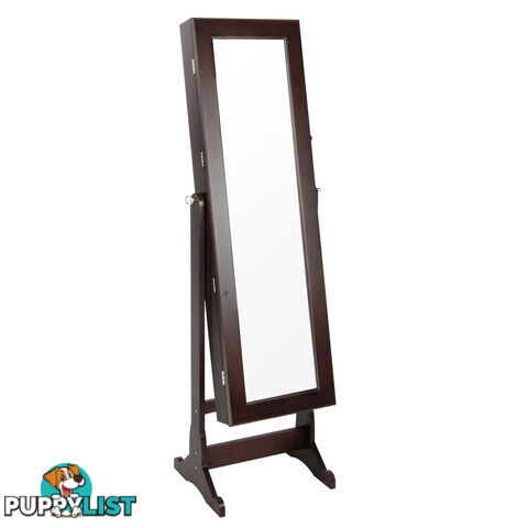 Mirror Jewellery Cabinet Storage 146cm Walnut