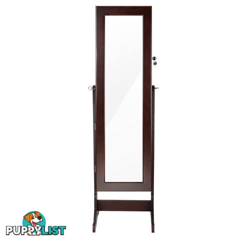 Mirror Jewellery Cabinet Storage 146cm Walnut