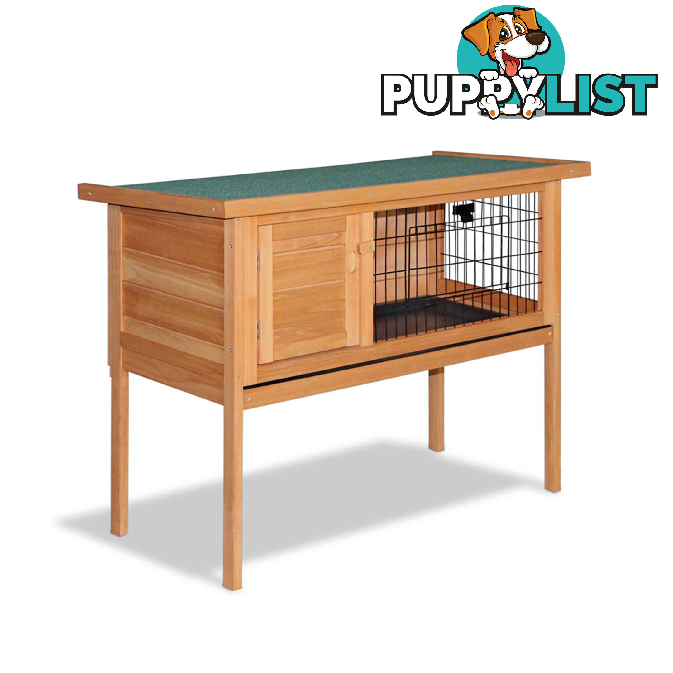 Rabbit Hutch with Hinged Lid