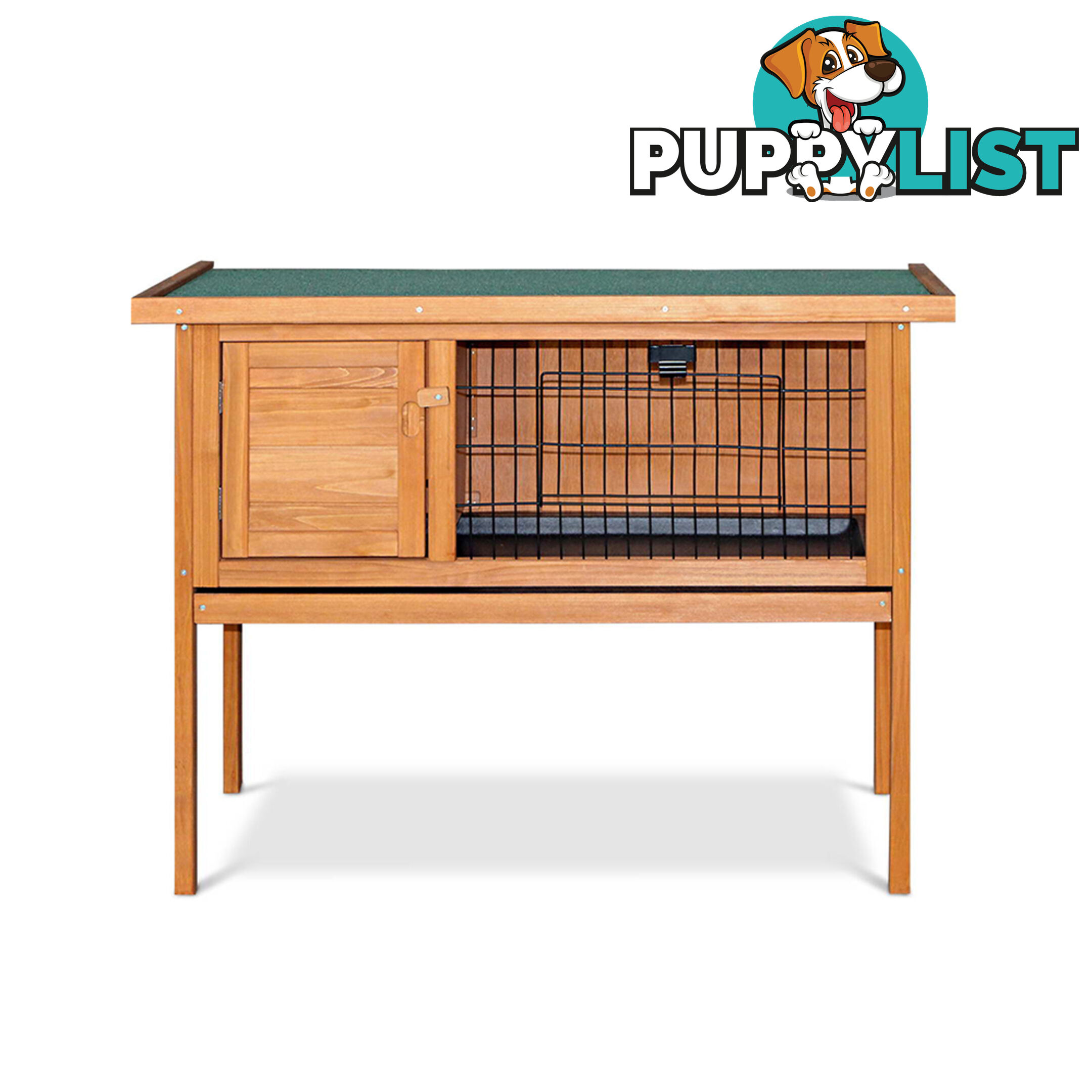 Rabbit Hutch with Hinged Lid