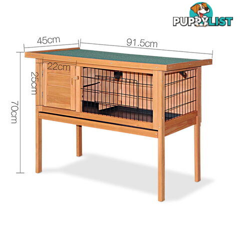 Rabbit Hutch with Hinged Lid