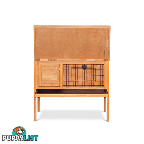 Rabbit Hutch with Hinged Lid