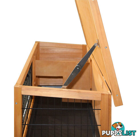 Rabbit Hutch with Hinged Lid