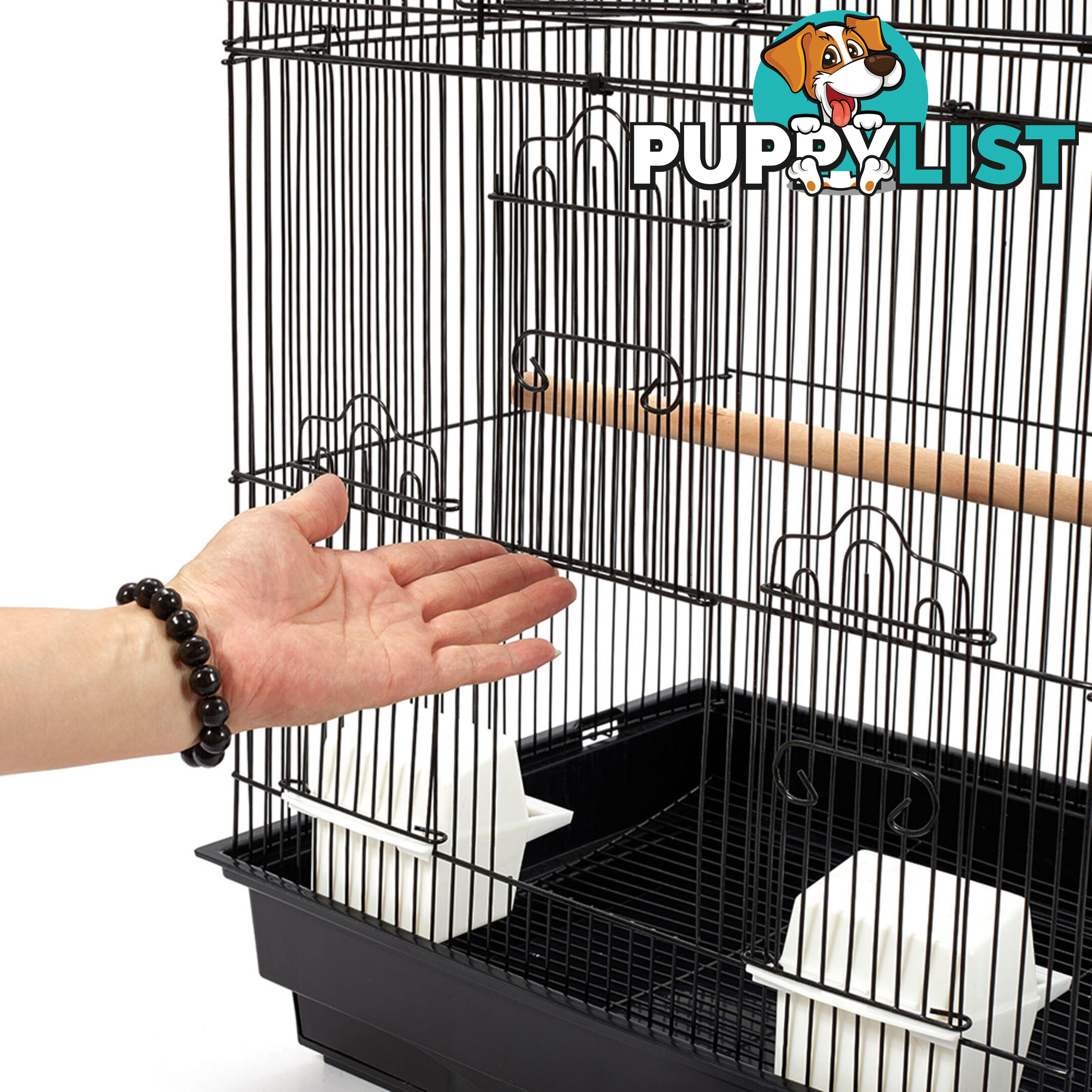 Pet Bird Cage Black Medium - 88CM