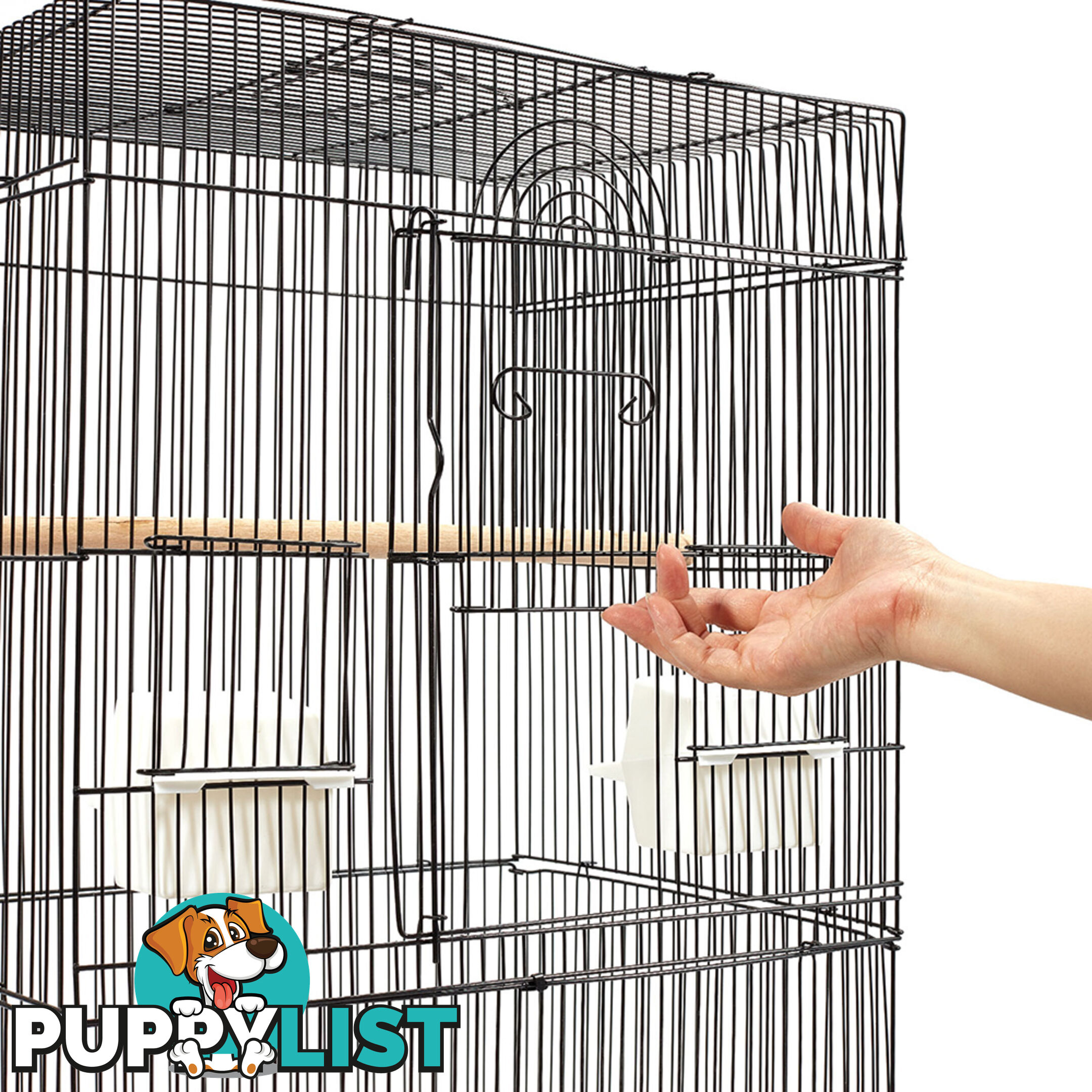 Pet Bird Cage Black Medium - 88CM