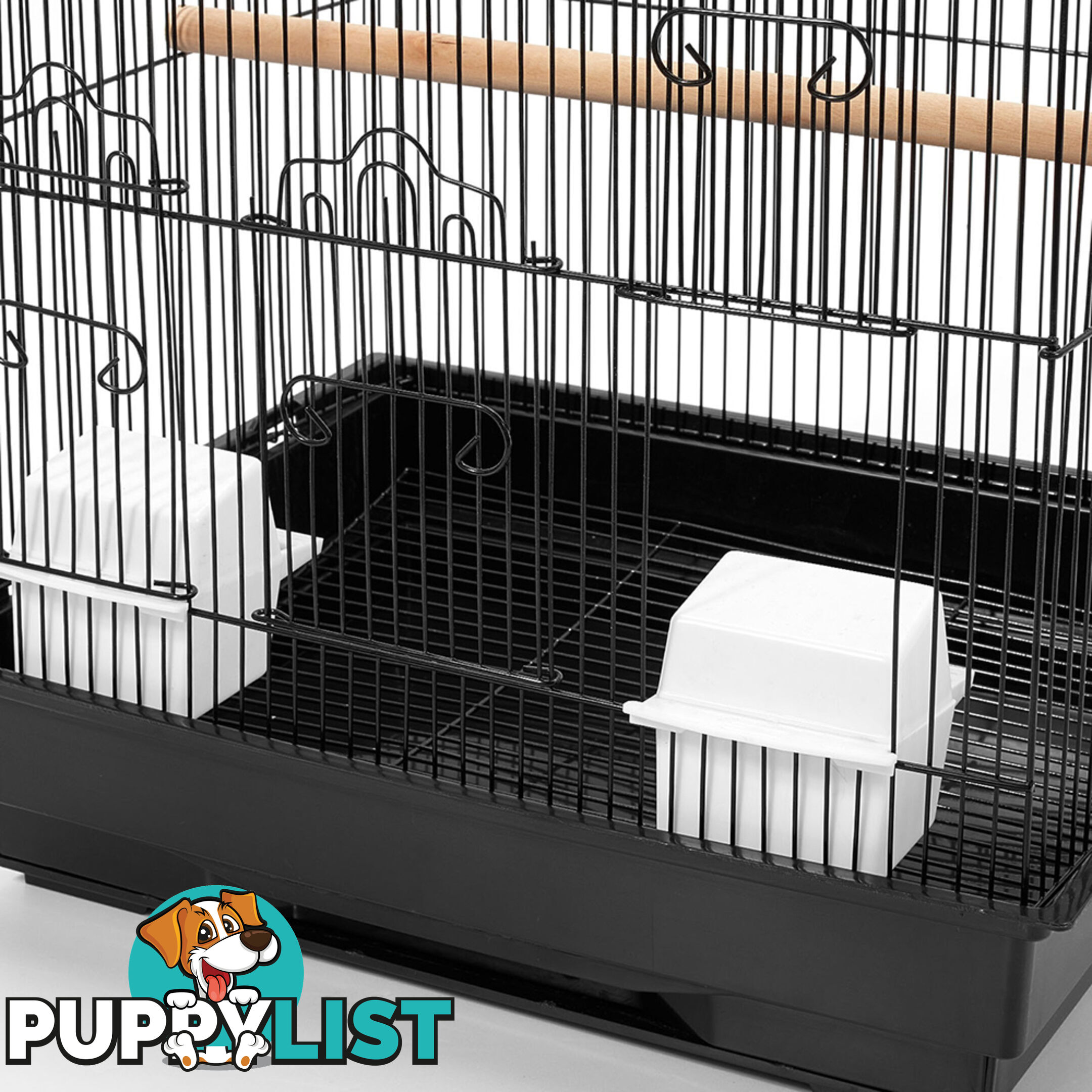 Pet Bird Cage Black Medium - 88CM