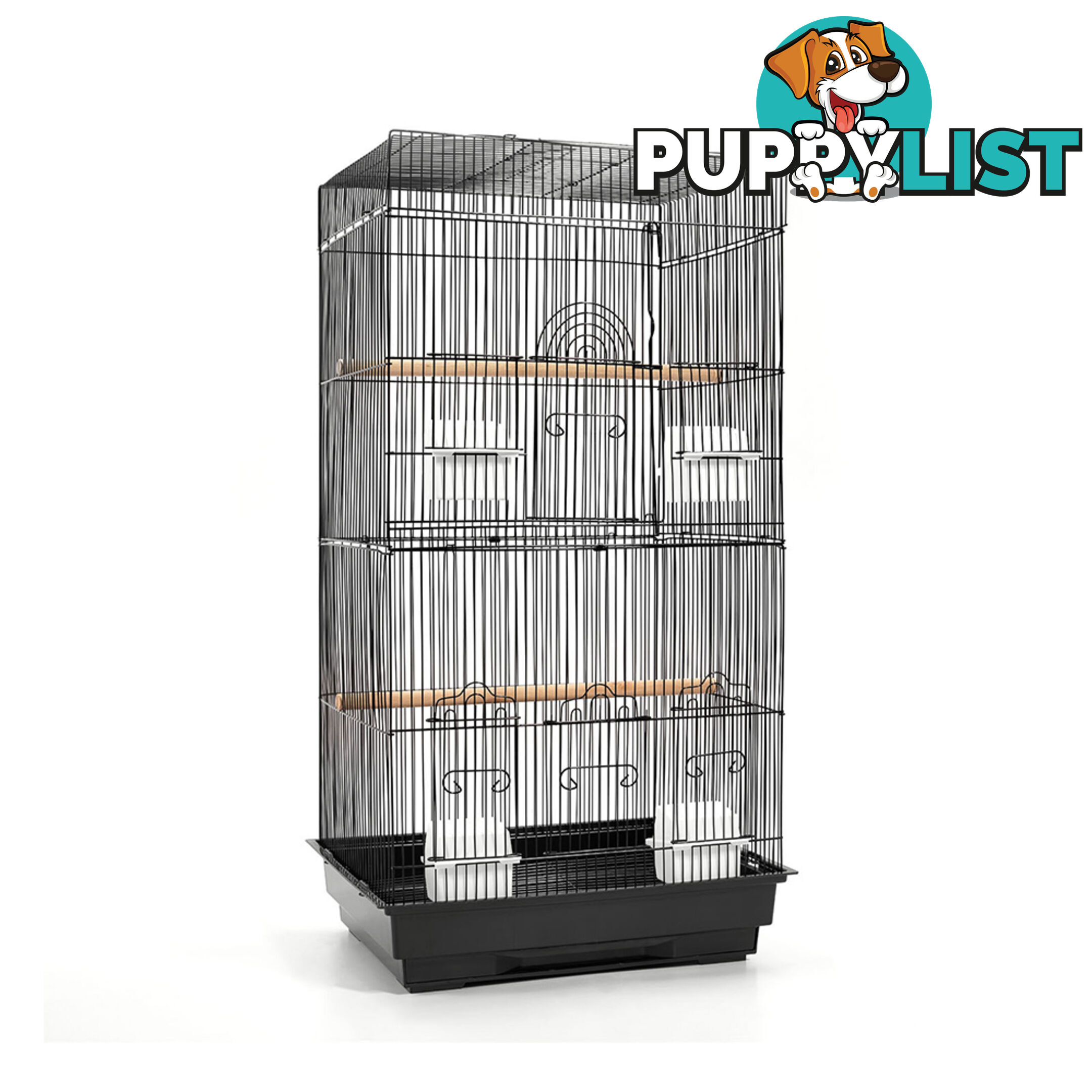 Pet Bird Cage Black Medium - 88CM